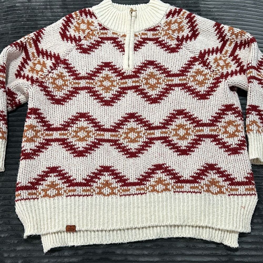 Simply Southern Tribe Soft Cozy Quarter Zip Sweatshirt Women’s Size L